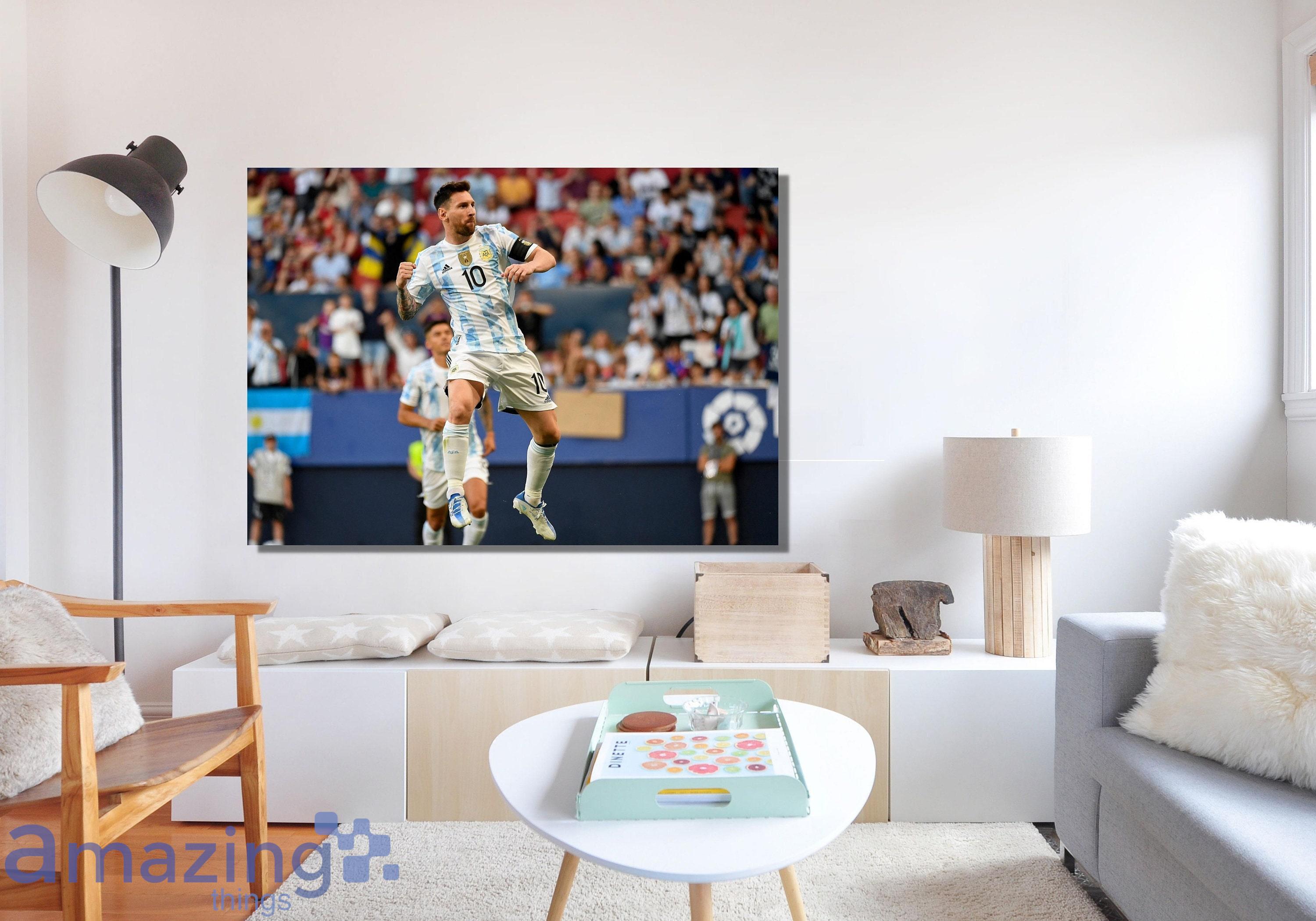 Lionel Messi Canvas Wall Art Messi World Cup 2022 Qatar Poster Product Photo 1