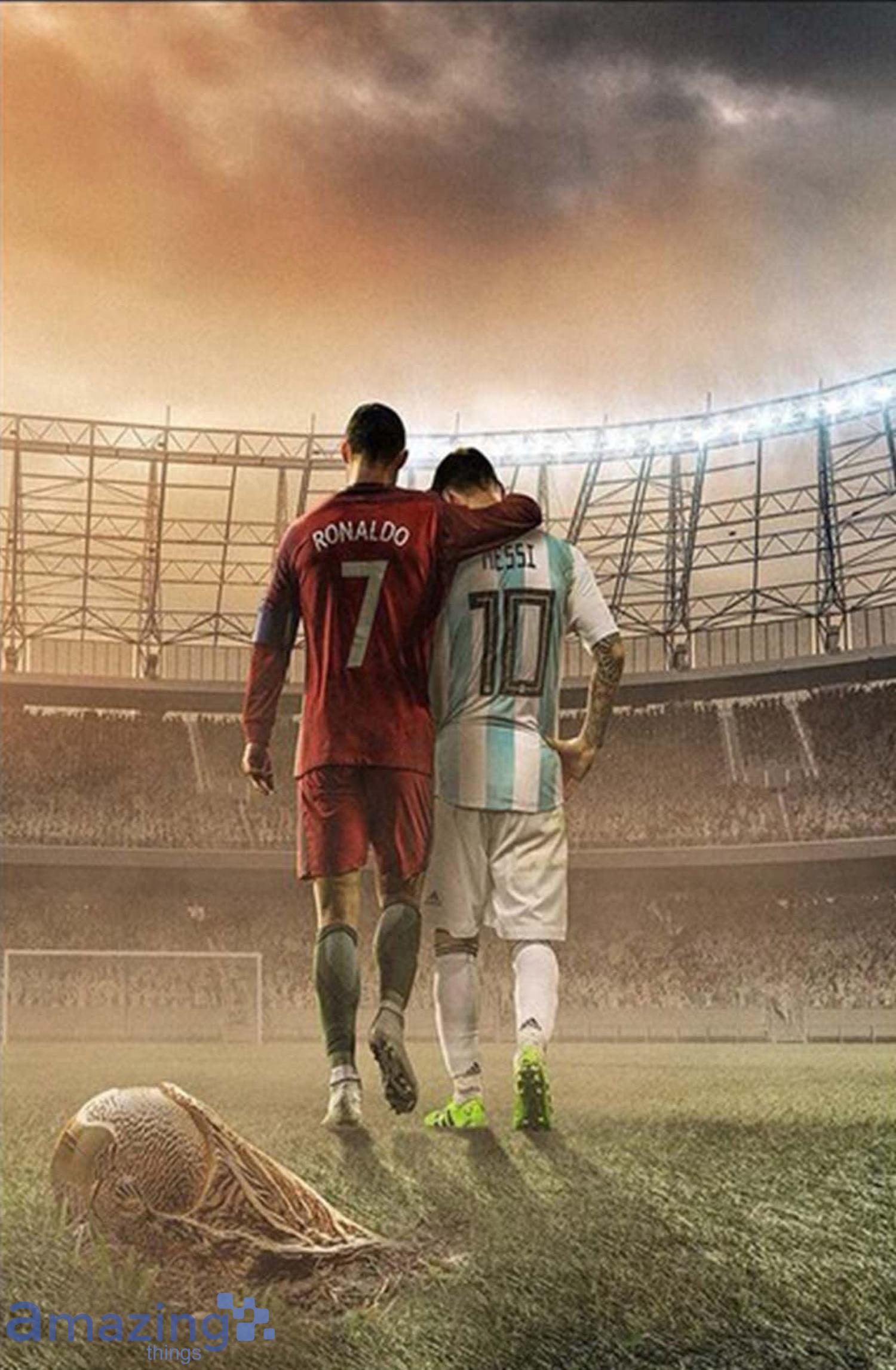 Lionel Messi Cristiano Ronaldo Football Poster Or Canvas image Lionel Messi Cristiano Ronaldo Football Poster Or Canvas Product Photo 2