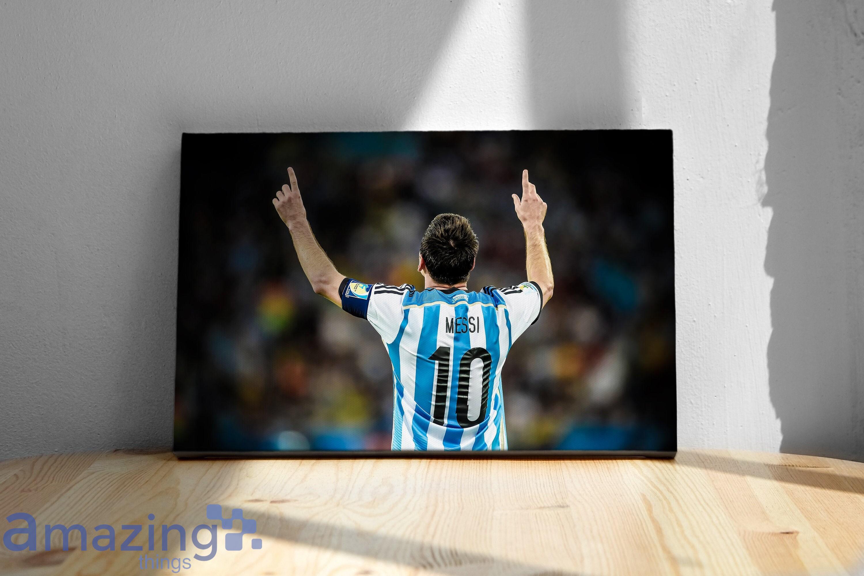 Lionel Messi Poster Leo Messi GOAT Canvas Product Photo 1