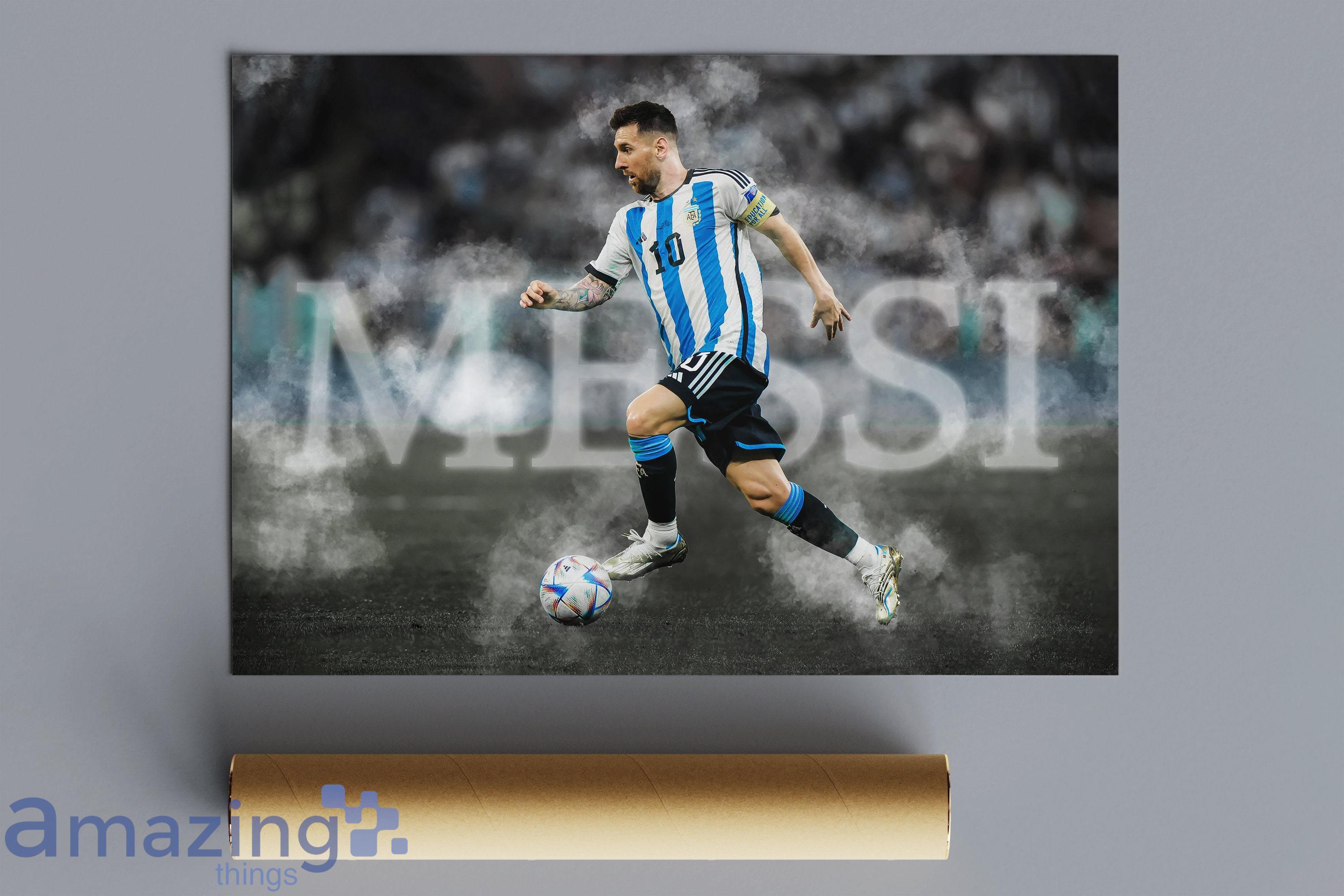 Lionel Messi Wall Art Poster or Canvas Gift For Fans image Lionel Messi Wall Art Poster or Canvas Gift For Fans Product Photo 3