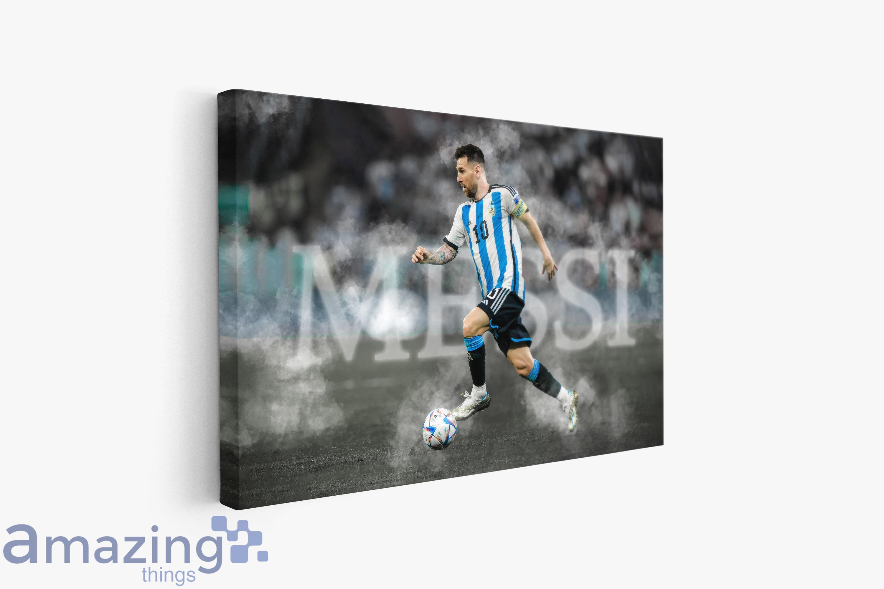 Lionel Messi Wall Art Poster or Canvas Gift For Fans image Lionel Messi Wall Art Poster or Canvas Gift For Fans Product Photo 4