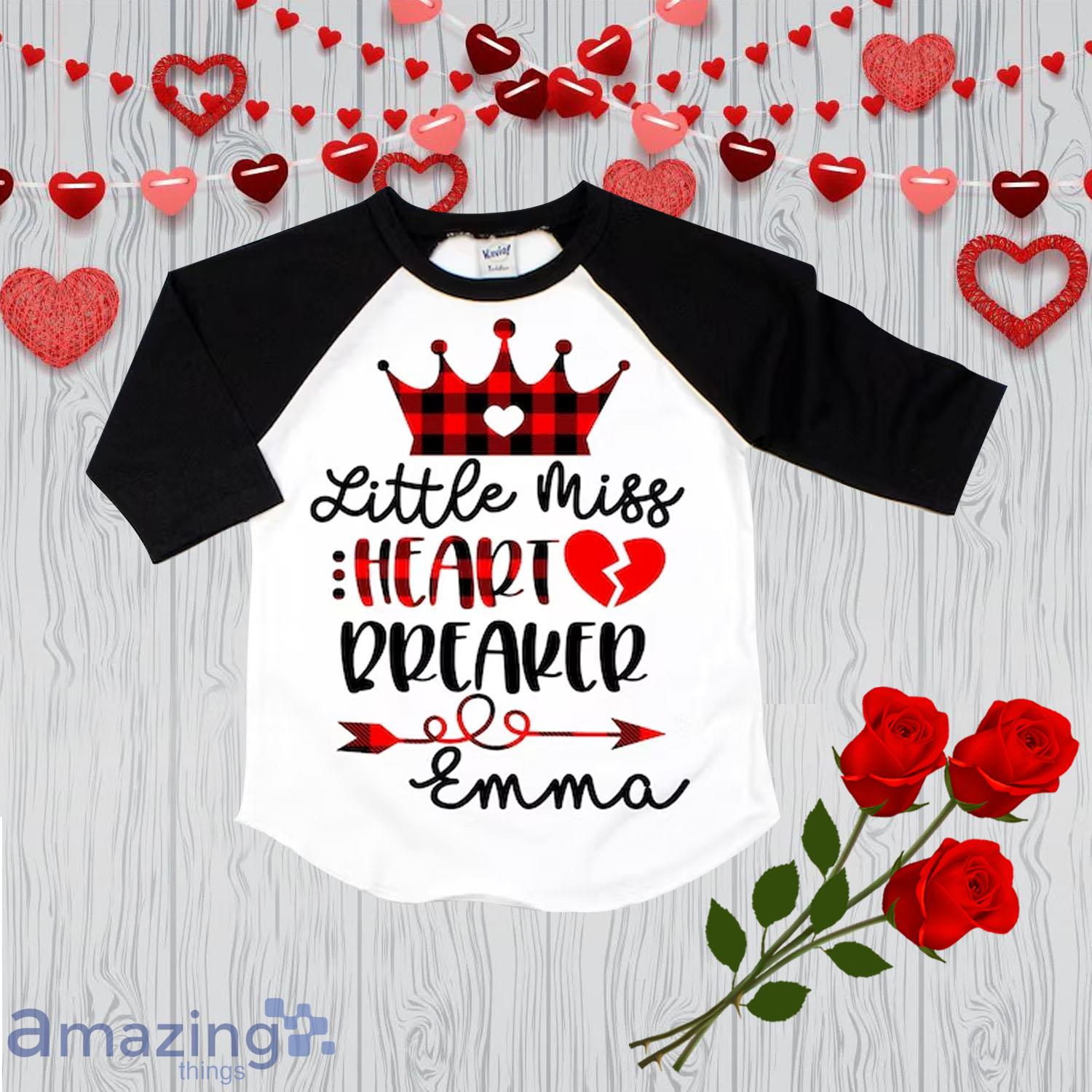 Little Mis Heart Preaker Custom Name Valentine Day's Shirt For Boy - Little Mis Heart Preaker Custom Name Valentine Day's Shirt For Boy