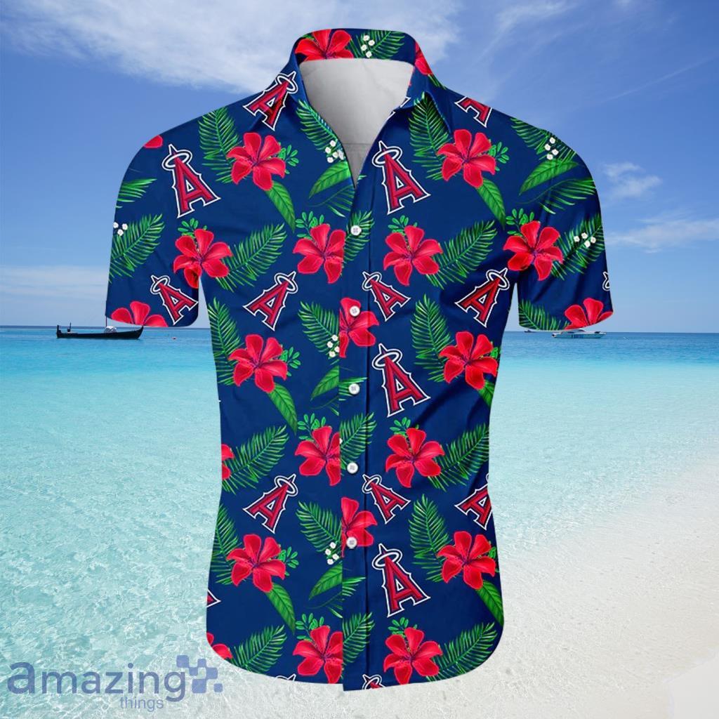 MLB Los Angeles Angels Hawaiian Shirt Tropical Flower Beach Lovers Gift -  HawaiianShirtsStore