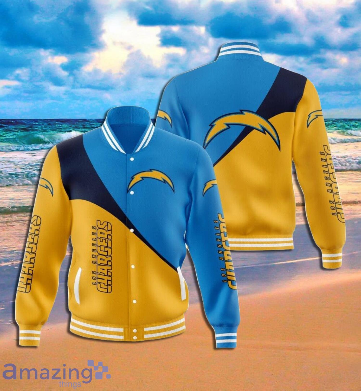 Los Angeles Chargers Logo Symbol Full Print Baseball Jacket Product Photo 1