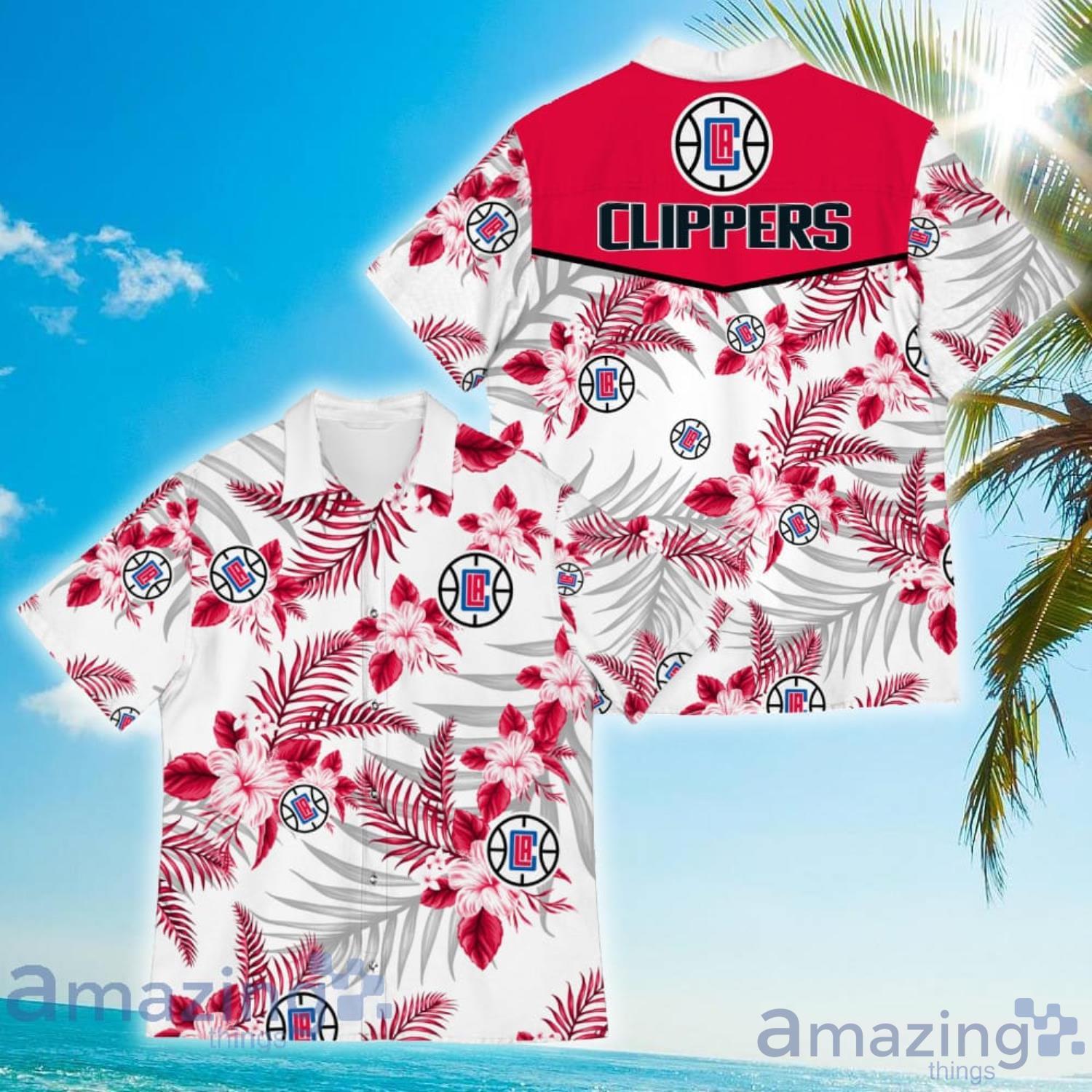 Los Angeles Clippers Sports American Tropical Flower Patterns Hawaiian Shirt Product Photo 1