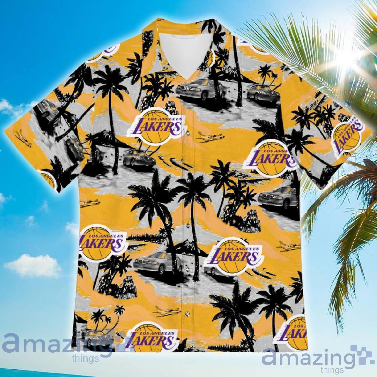 Los Angeles Lakers Sports American Tropical Coconut Vintage Patterns Hawaiian Shirt image Los Angeles Lakers Sports American Tropical Coconut Vintage Patterns Hawaiian Shirt Product Photo 5