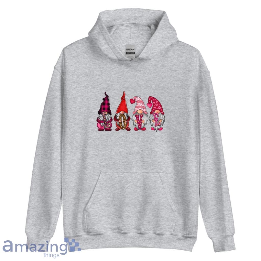 Love Gnome Valentines Gnome Heart Shirt image Love Gnome Valentines Gnome Heart Shirt - Unisex Heavy Blend Hooded Sweatshirt