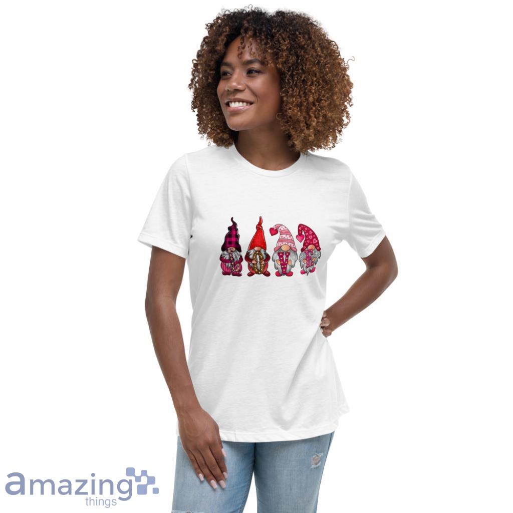 Love Gnome Valentines Gnome Heart Shirt image Love Gnome Valentines Gnome Heart Shirt - Womens Relaxed Short Sleeve Jersey Tee