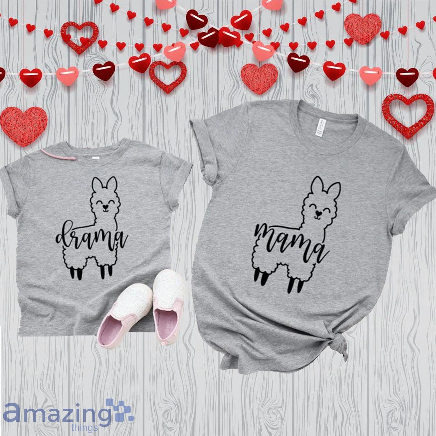 Mama Llama Valentine Day's Matching Shirt Gift For Mom And Baby - Mama Llama Valentine Day's Matching Shirt Gift For Mom And Baby