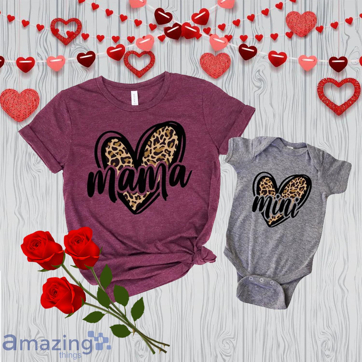 Mama Mimi Heart Leopard Matching Shirt - Mama Mimi Heart Leopard Matching Shirt