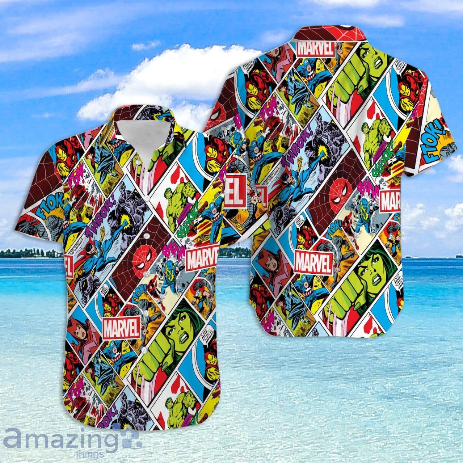 Marvel Film Character Cute Gift Hawaiian Shirt Product Photo 1