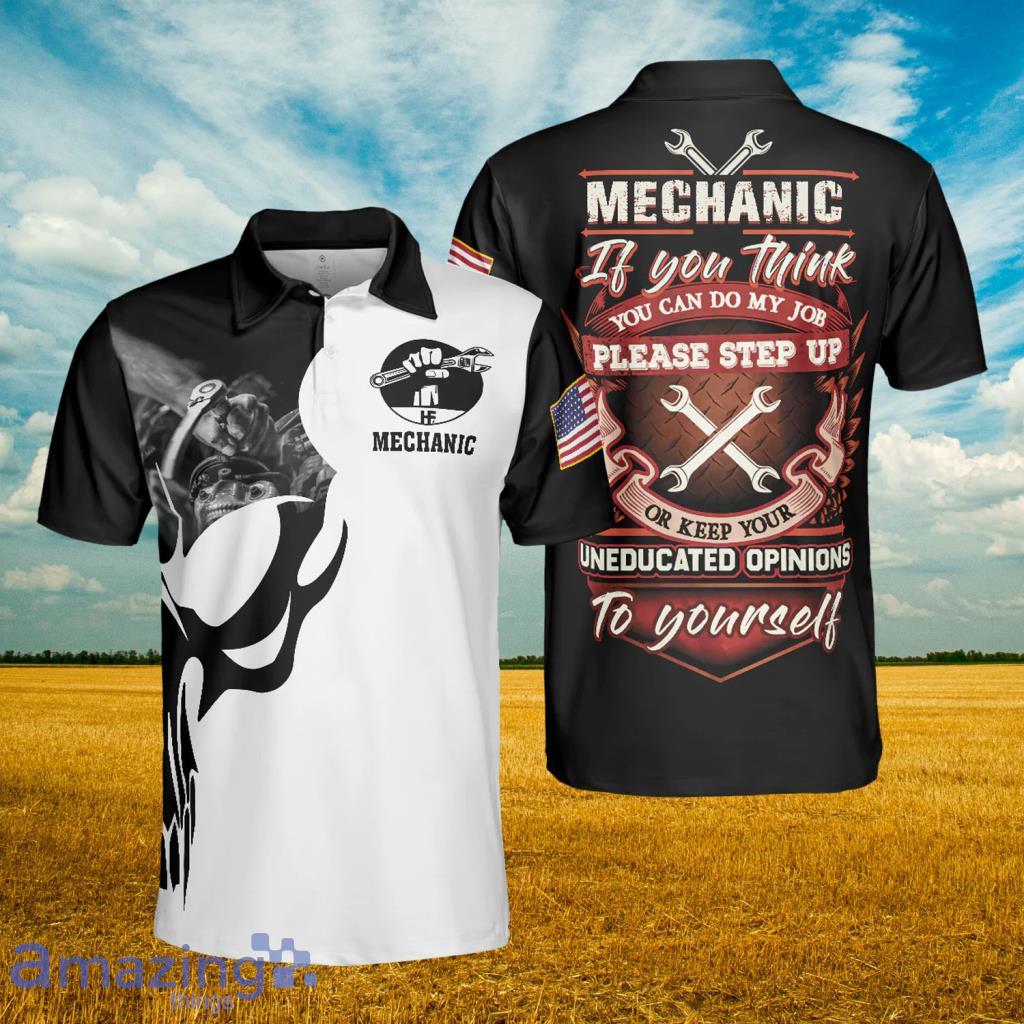 Mechanic Proud Skull Polo Shirt - Mechanic Proud Skull Polo Shirt