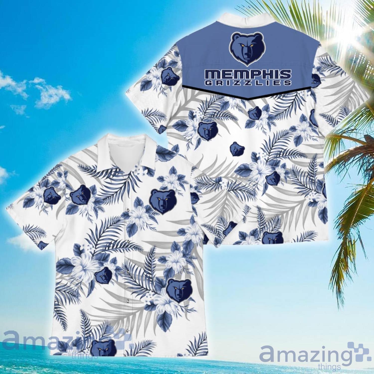 Memphis Grizzlies Sports American Tropical Flower Patterns Hawaiian Shirt Product Photo 1