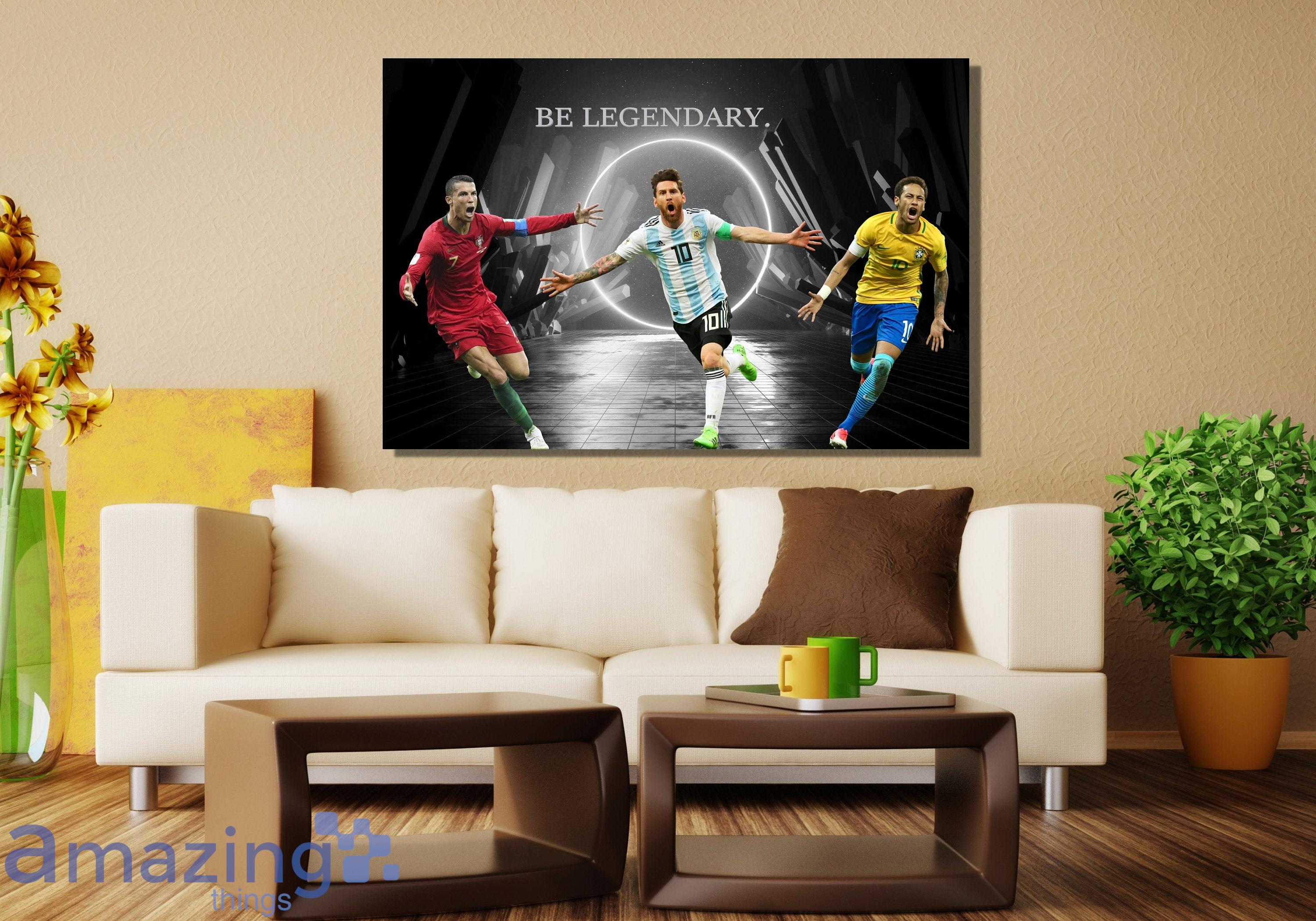 Messi Ronaldo Neymar Poster Or Canvas Wall Art Gift For Fans image Messi Ronaldo Neymar Poster Or Canvas Wall Art Gift For Fans Product Photo 2