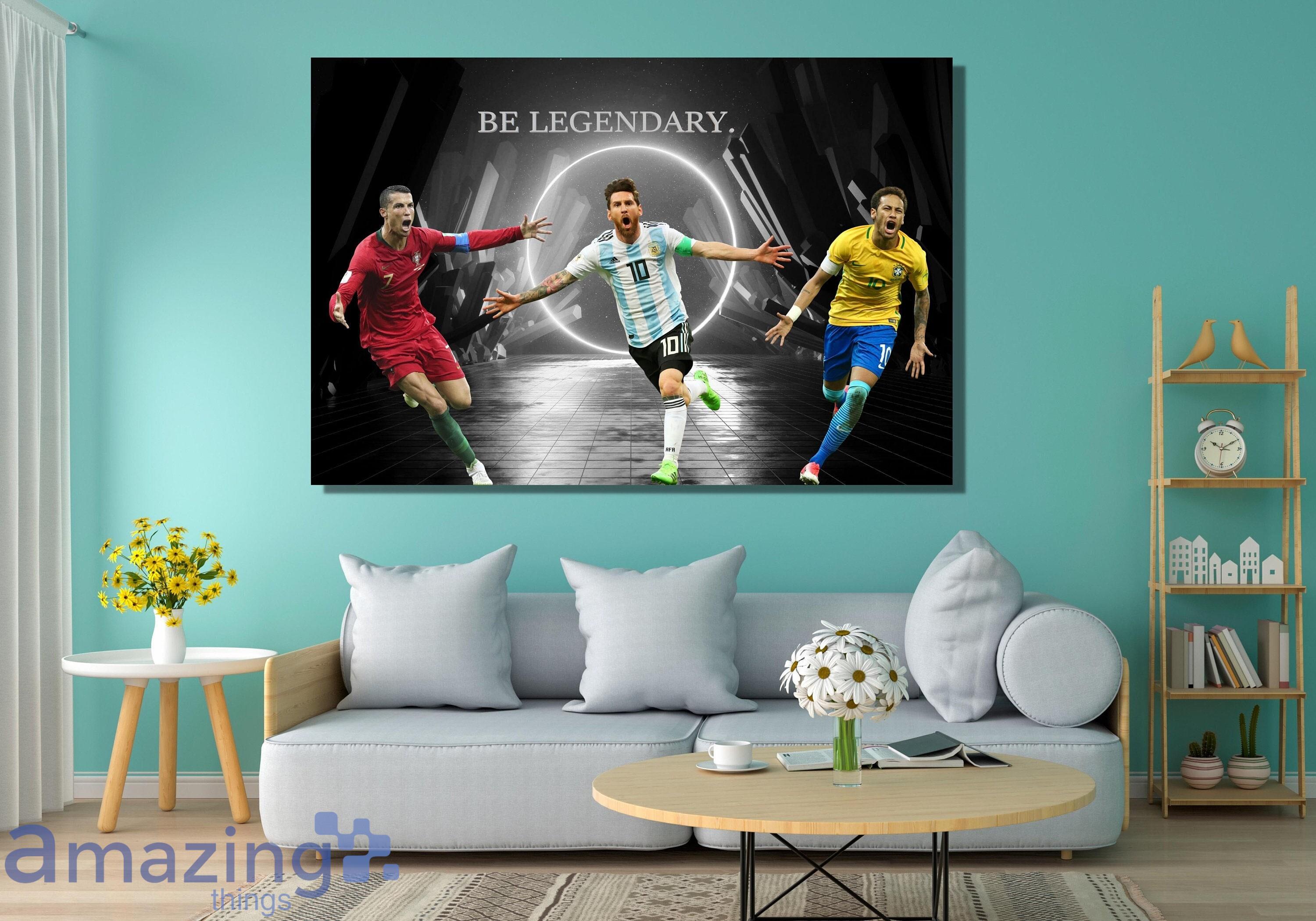 Messi Ronaldo Neymar Poster Or Canvas Wall Art Gift For Fans Product Photo 1
