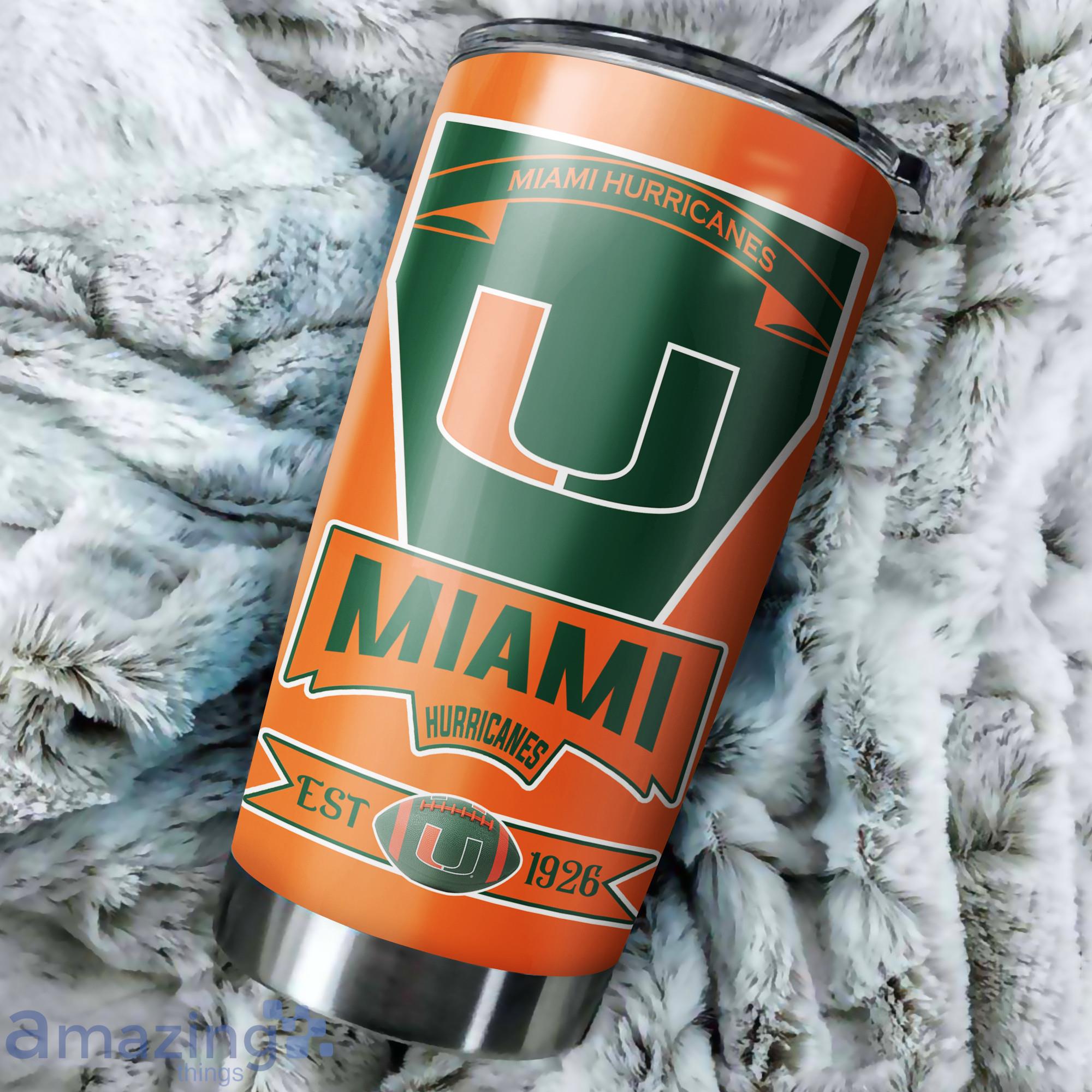 Miami Hurricanes Custom Name Tumbler For Fans image Miami Hurricanes Custom Name Tumbler For Fans Product Photo 2