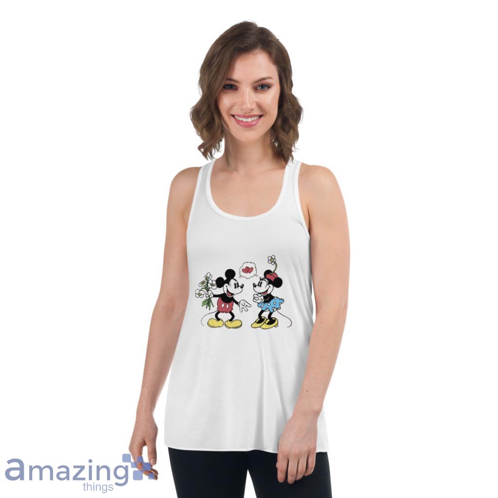Mickey And Minimouse Valentine Day's Coupe Shirt image Mickey And Minimouse Valentine Days Coupe Shirt - Womens Flowy Racerback Tank