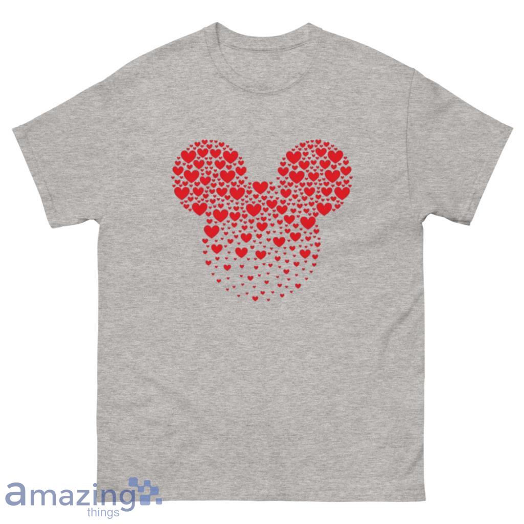 Mickey and Minnie Ears With Heart Valentine's Day Couple Matching Shirt image Mickey and Minnie Ears With Heart Valentine's Day Couple Matching Shirt - 500 Men’s Classic Tee Gildan