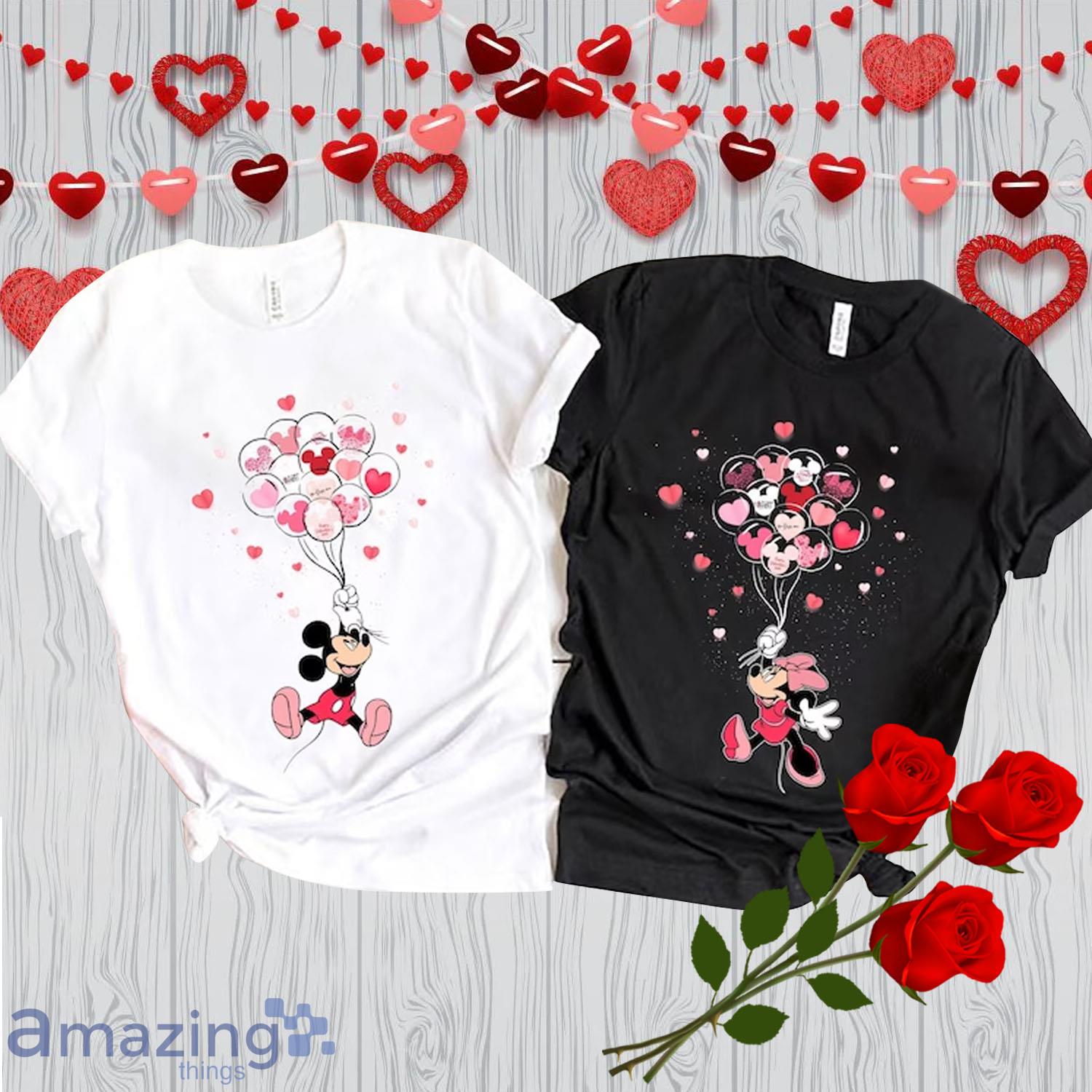 Mickey Minnie Disney Valentine's Day Matching Couple Shirt - Mickey Minnie Disney Valentine's Day Matching Couple Shirt