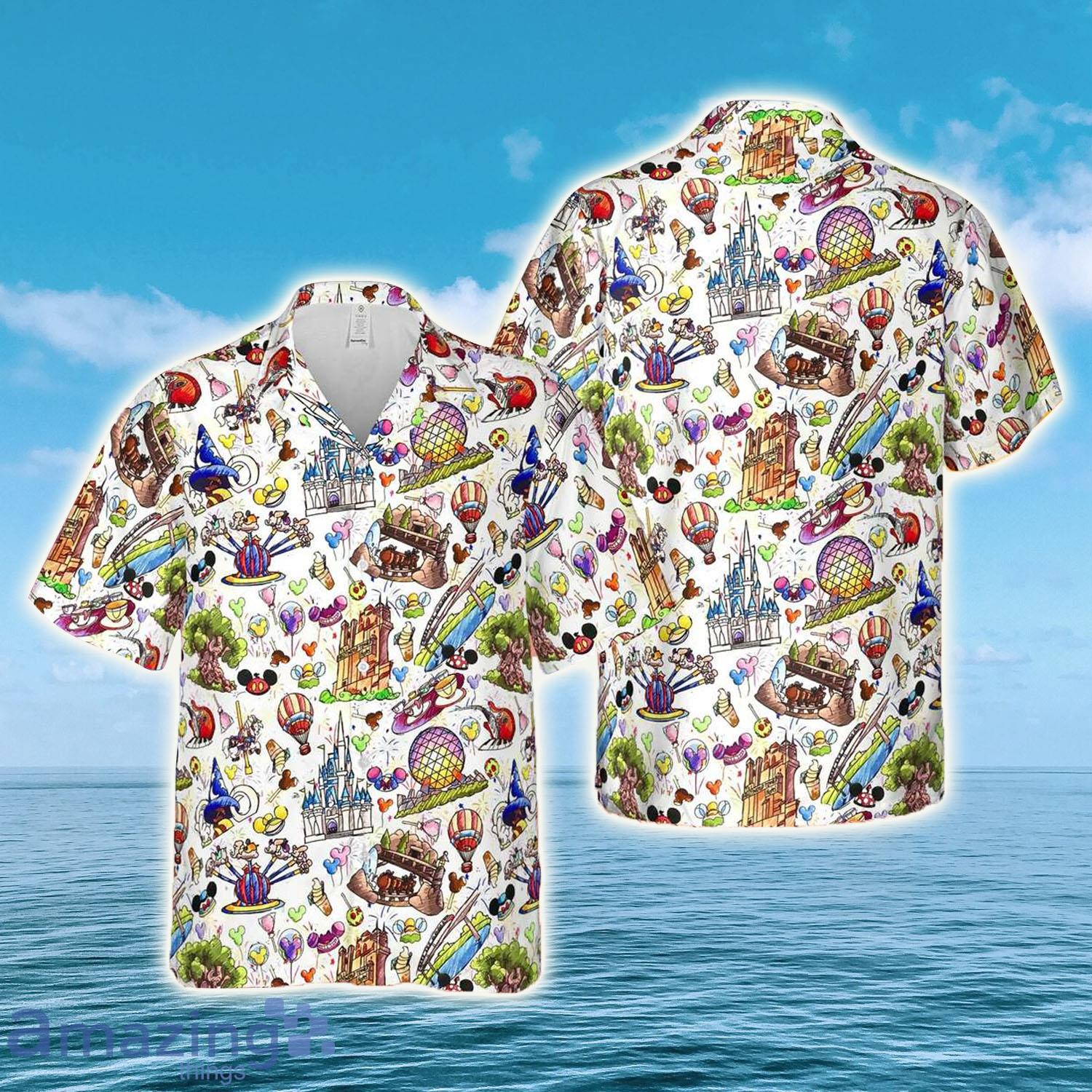Mickey Snacks Summer Unisex Hawaiian Shirts - Mickey Snacks Summer Unisex Hawaiian Shirts
