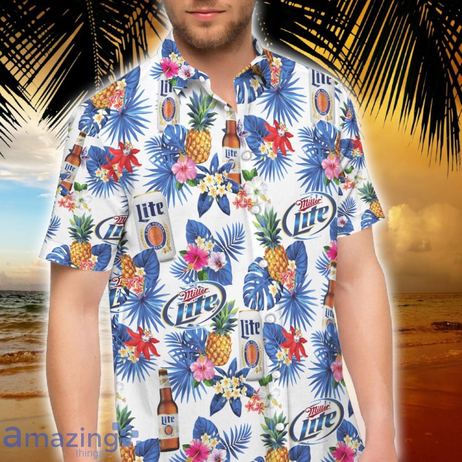 Miller Lite Collection Custom Name Hawaiian Shirt Love Beer Gift