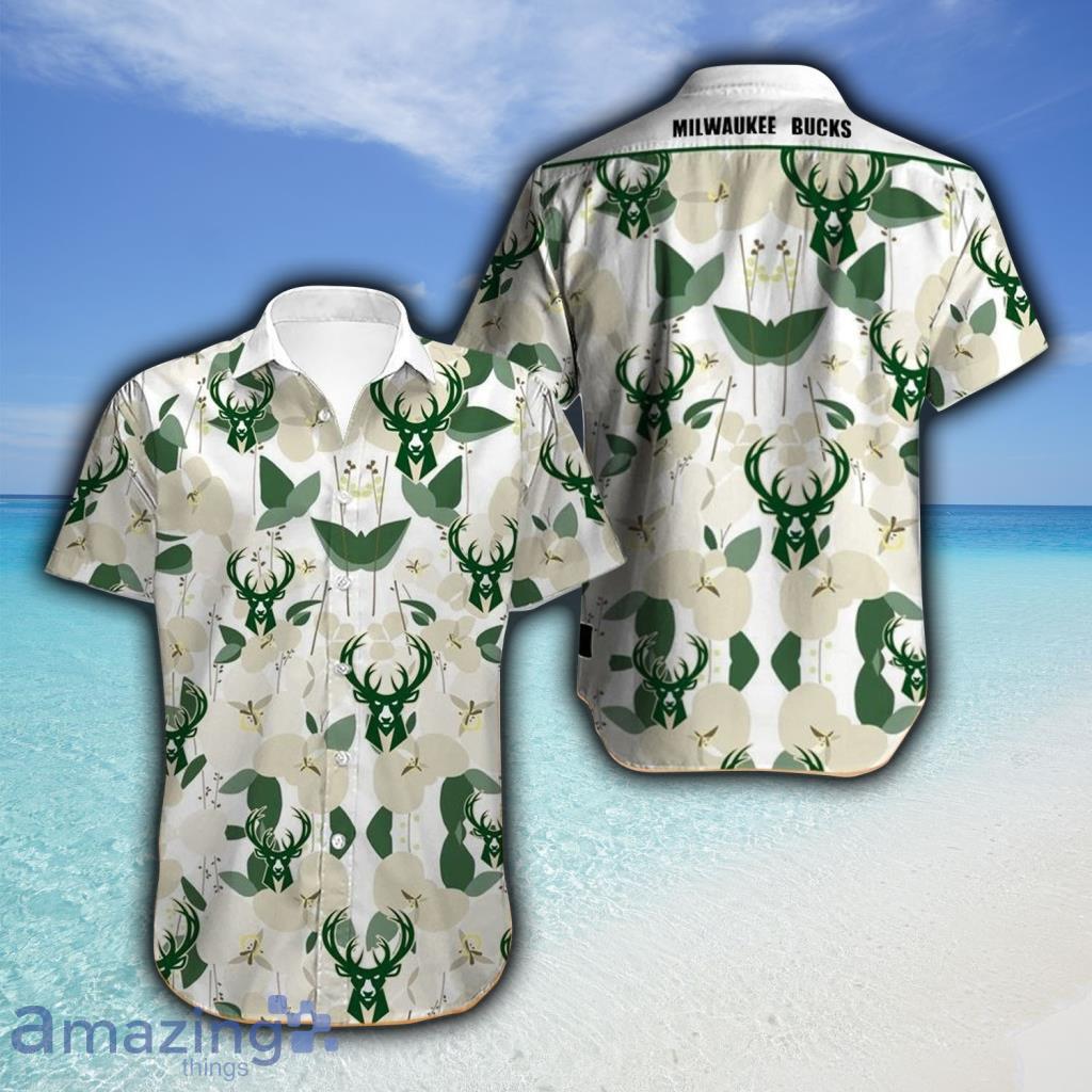 Milwaukee Bucks Hawaiian Shirt Flower For Fans - Milwaukee Bucks Hawaiian Shirt Flower For Fans
