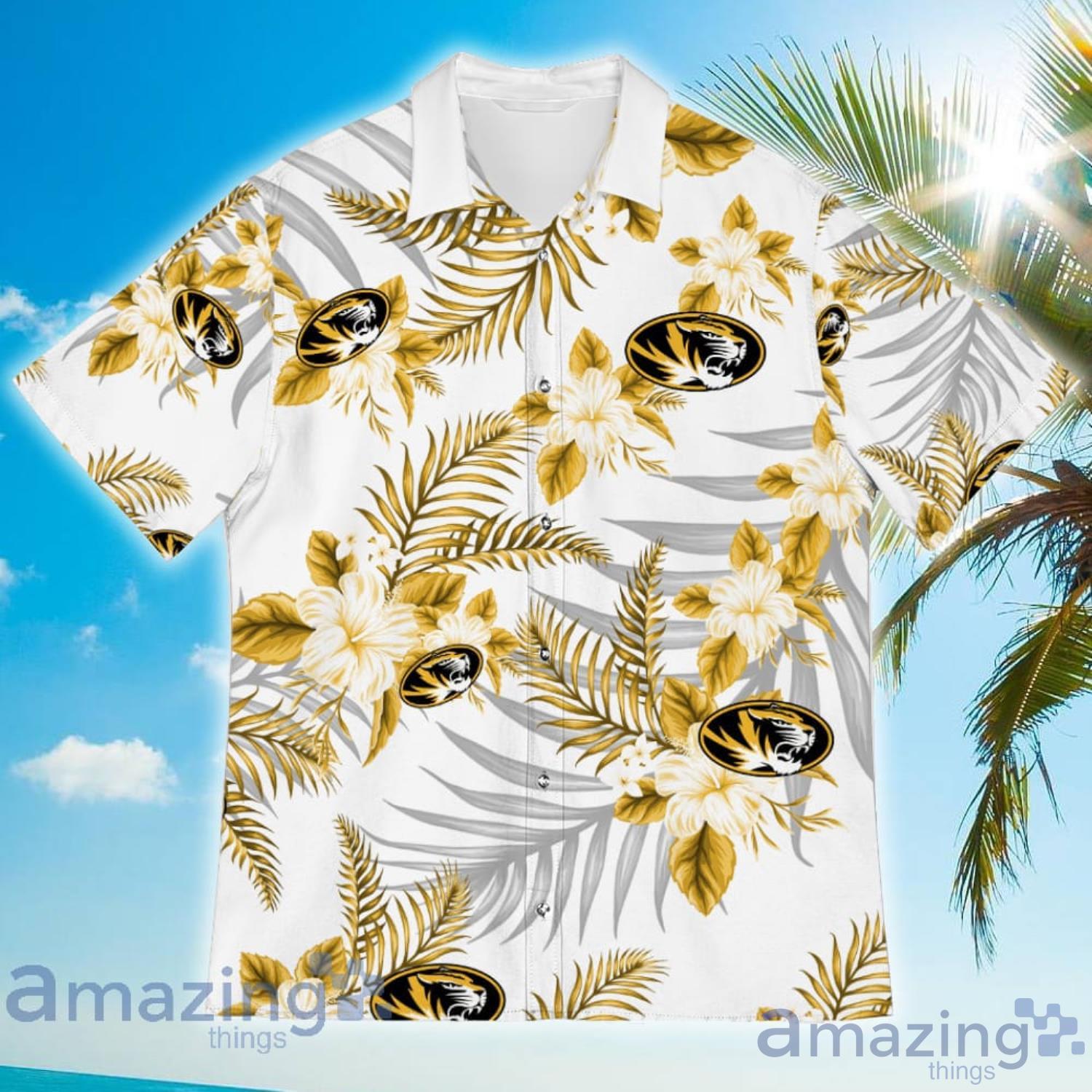 Missouri Tigers Sports American Tropical Flower Patterns Hawaiian Shirt image Missouri Tigers Sports American Tropical Flower Patterns Hawaiian Shirt Product Photo 2