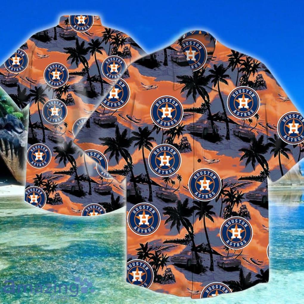 MLB Houston Astros Island And Plam Trees Hawaiians Shirt Product Photo 1