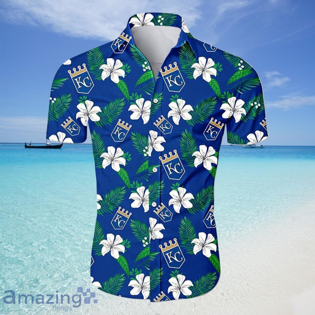 MLB Kansas City RoyalsHawaiian Shirt Tropical Flower For Fans - MLB Kansas City RoyalsHawaiian Shirt Tropical Flower For Fans