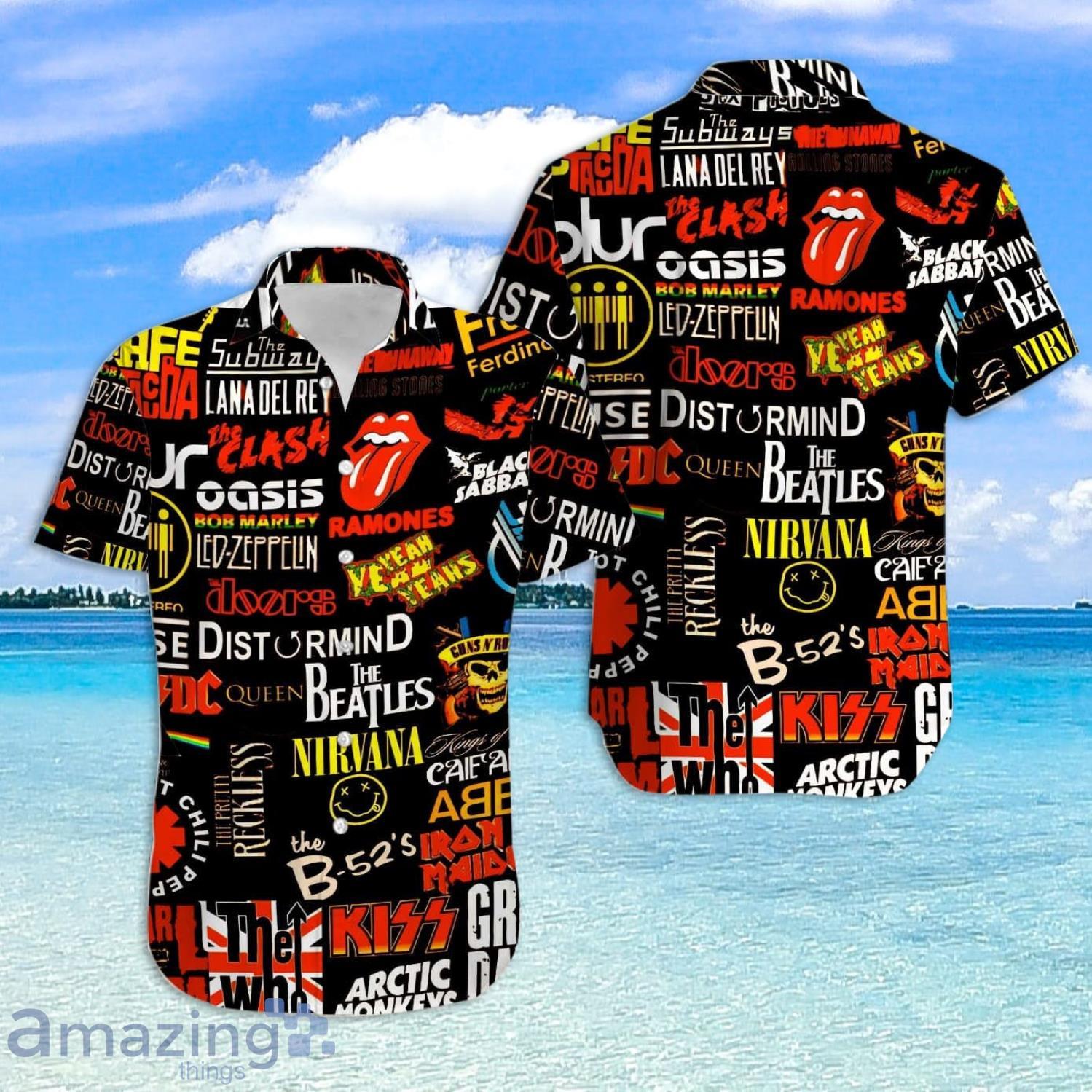 Music Rock Band Pattern Hawaiian Shirt For Men And Women Product Photo 1