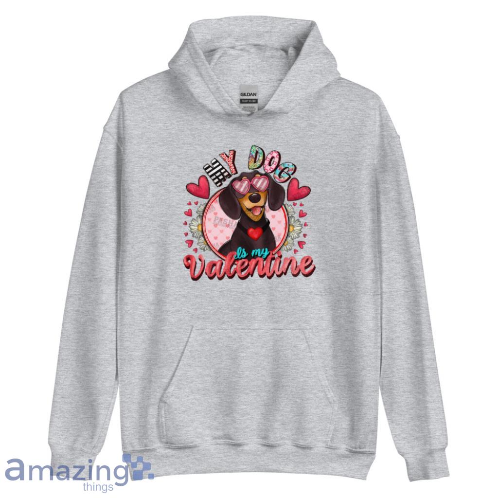 My Dog Is My Valentine Xoxo Happy Valentine Day's Coupe Shirt image My Dog Is My Valentine Xoxo Happy Valentine Days Coupe Shirt - Unisex Heavy Blend Hooded Sweatshirt