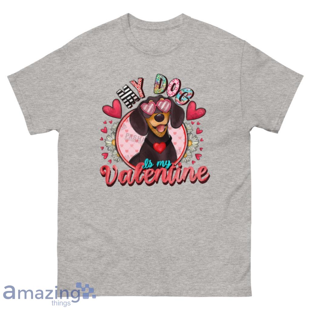 My Dog Is My Valentine Xoxo Happy Valentine Day's Coupe Shirt image My Dog Is My Valentine Xoxo Happy Valentine Day's Coupe Shirt - 500 Men’s Classic Tee Gildan