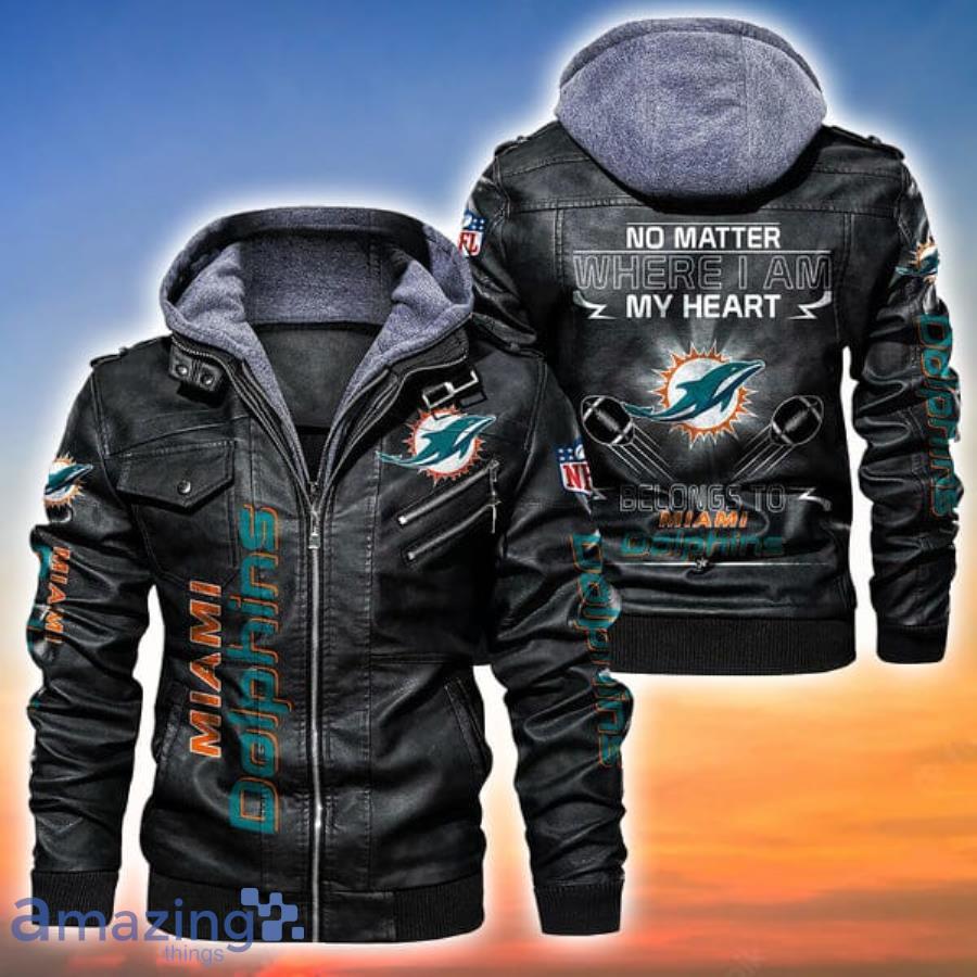 My Heart Belongs To Miami Dolphins NFL Leather Jacket