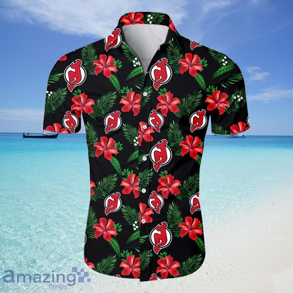 New Jersey Devils NHL Hawaiian Tropical Flower 3D T-Shirt