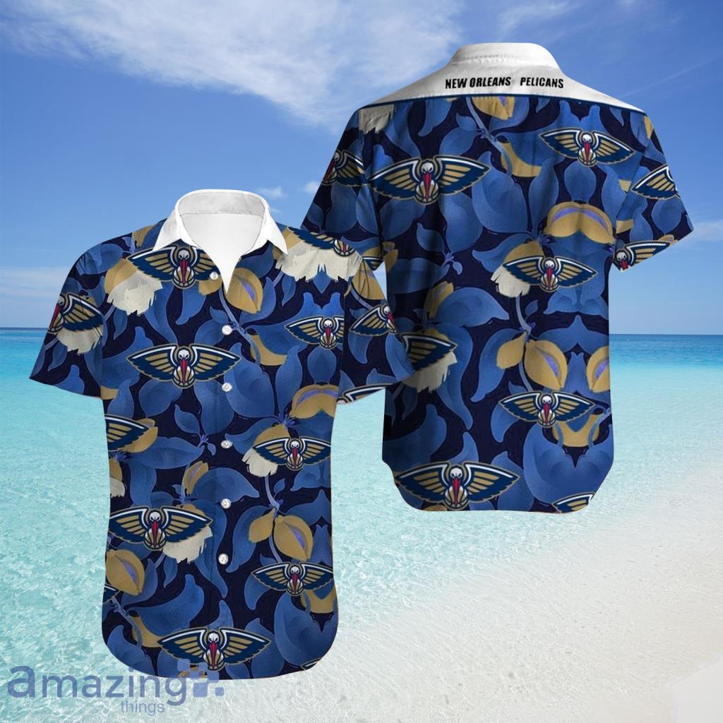 New Orleans Pelicans Hawaiian Shirt Flower  For Fans - New Orleans Pelicans Hawaiian Shirt Flower  For Fans