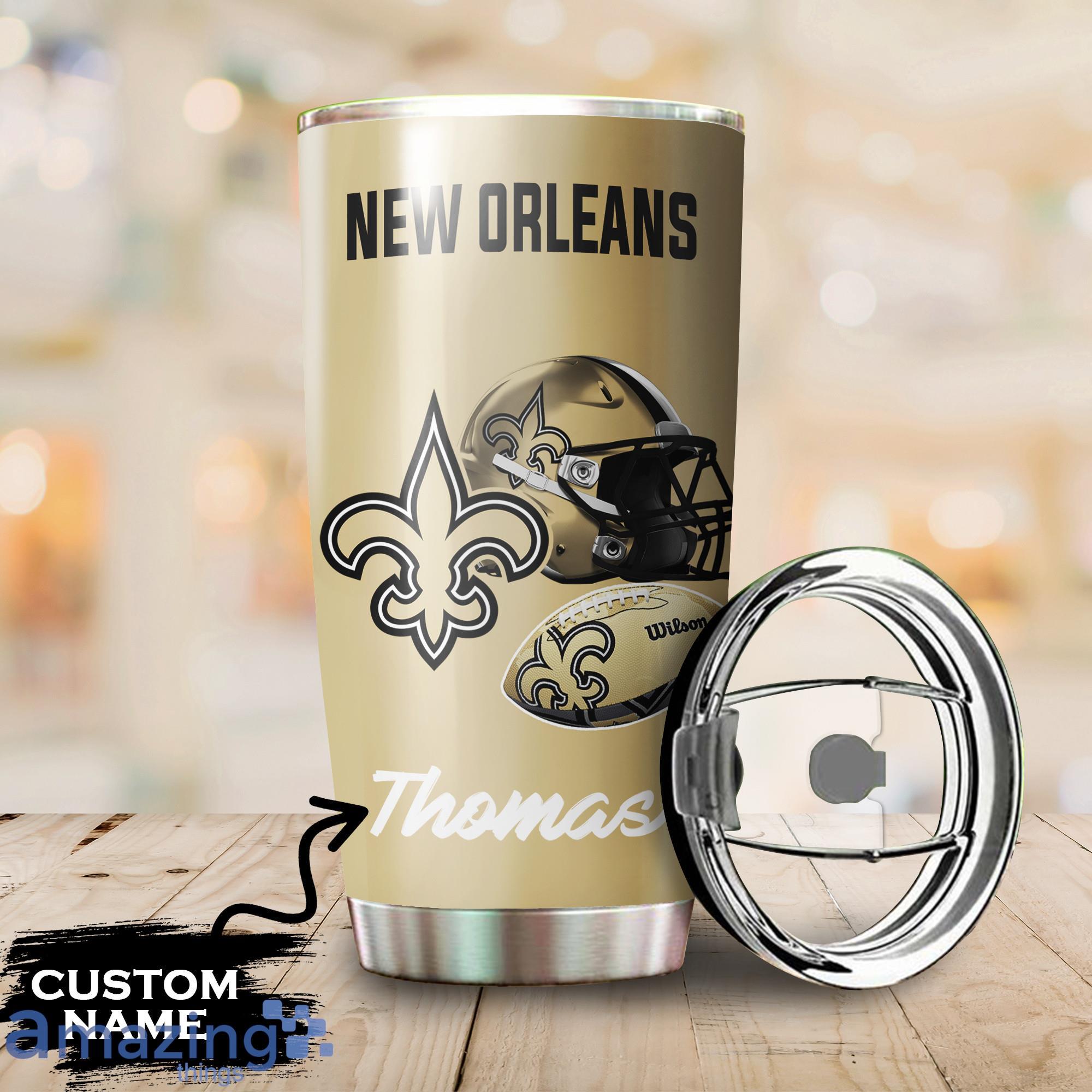 New Orleans Saints Custom Name Tumbler For Fans image New Orleans Saints Custom Name Tumbler For Fans Product Photo 3