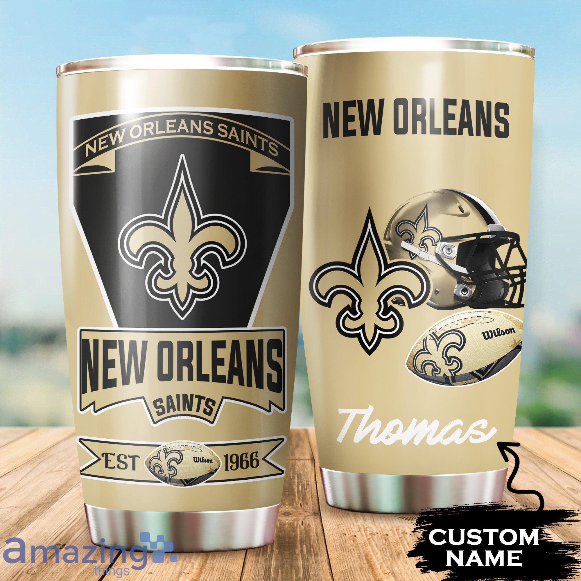 New Orleans Saints Custom Name Tumbler For Fans Product Photo 1