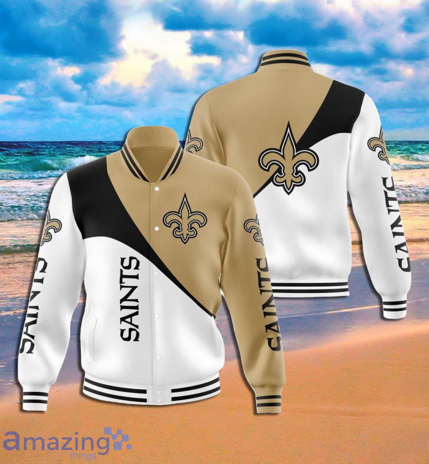 New Orleans Saints Logo Symbol Full Print Baseball Jacket Product Photo 1