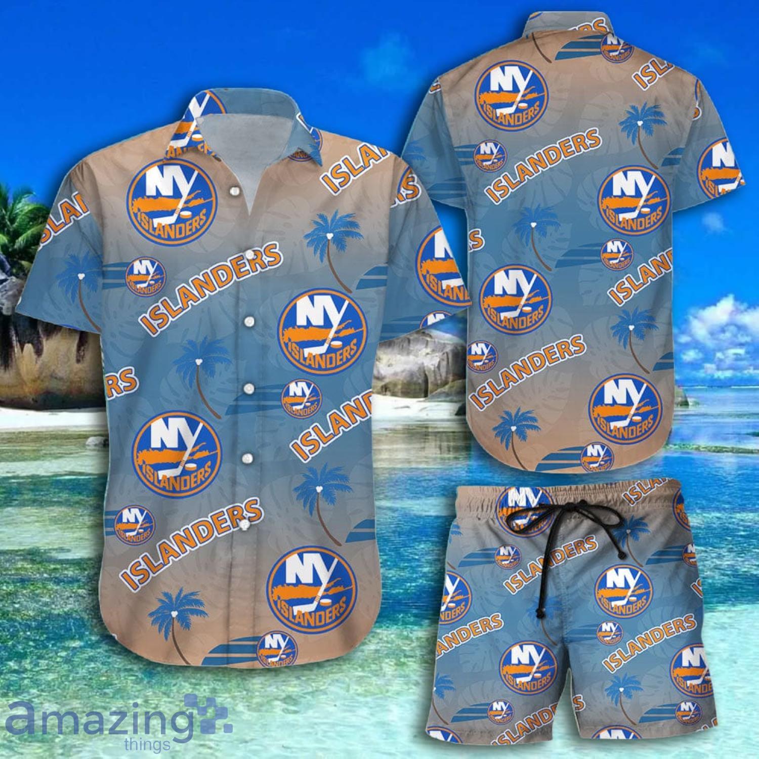 New York Islanders All Over Print Short Sleeve Hawaiian Shirt And Short Product Photo 1