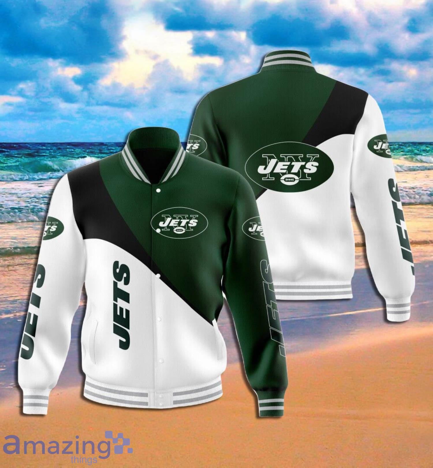 New York Jets Logo Symbol Full Print Baseball Jacket Product Photo 1