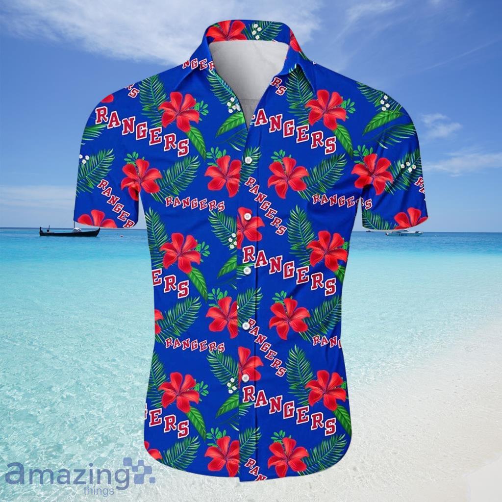 New York Rangers NHL Hawaiian Shirt Tropical Flower For Fans - New York Rangers NHL Hawaiian Shirt Tropical Flower For Fans
