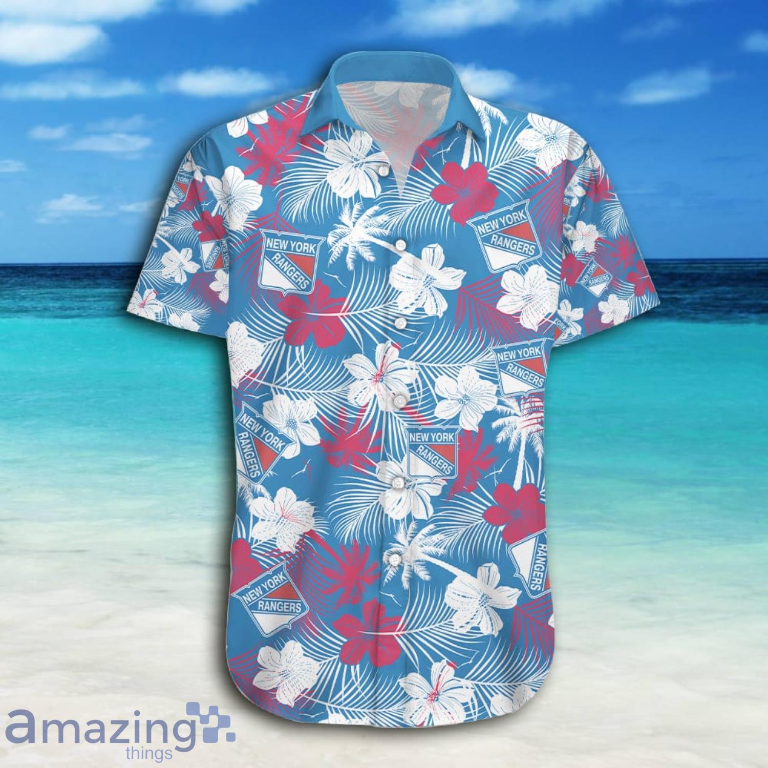 New York Rangers Floral Summer Hawaiian Shirt - Binteez