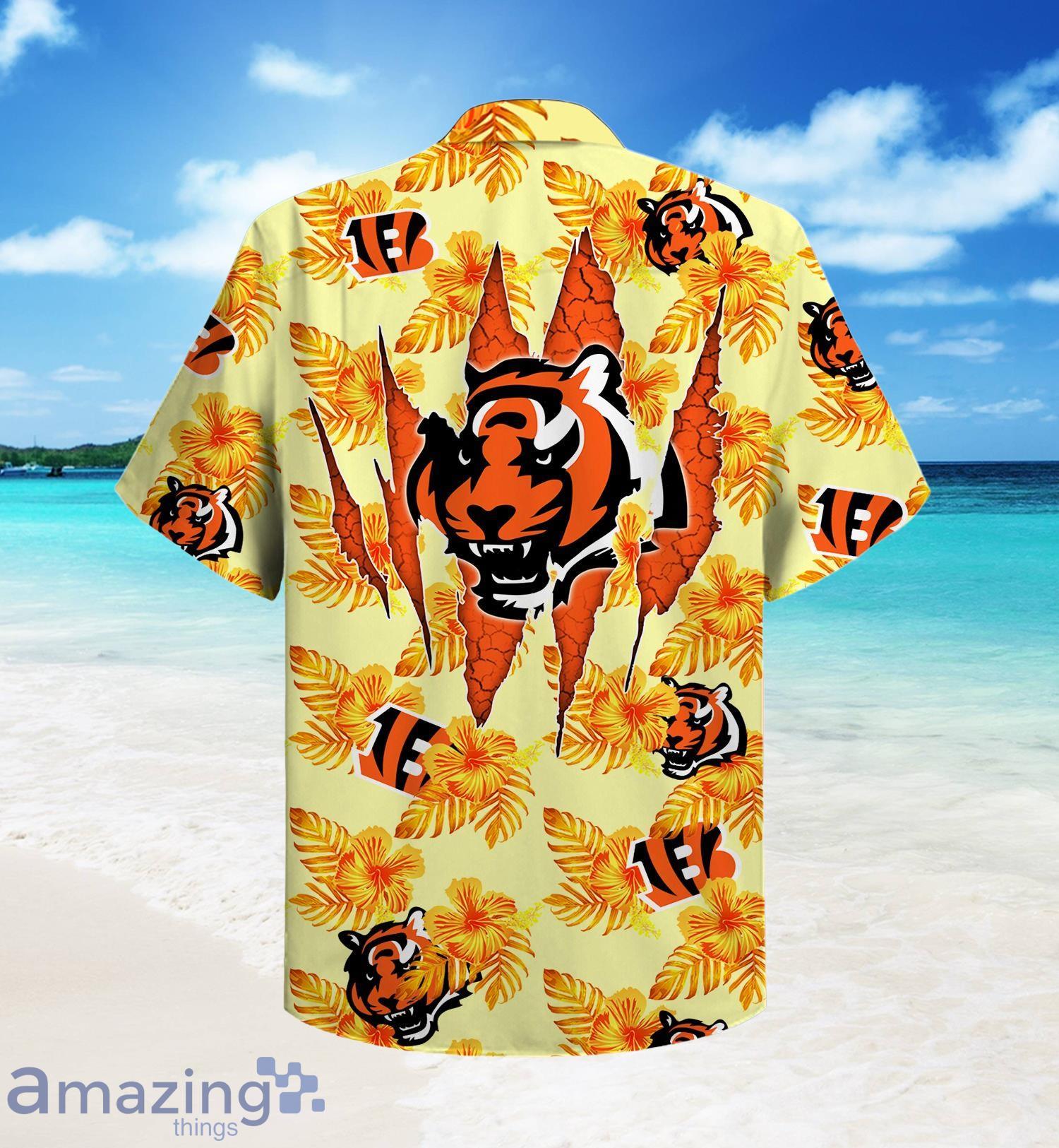 NFL Cincinnati Bengals Habicus Yellow Hawaiian Shirt For Men And Women image NFL Cincinnati Bengals Habicus Yellow Hawaiian Shirt For Men And Women Product Photo 2