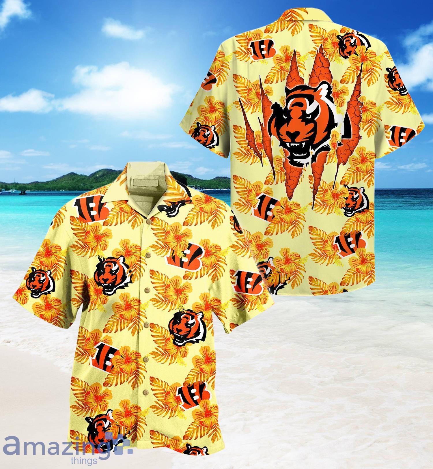 NFL Cincinnati Bengals Habicus Yellow Hawaiian Shirt For Men And Women image NFL Cincinnati Bengals Habicus Yellow Hawaiian Shirt For Men And Women Product Photo 3