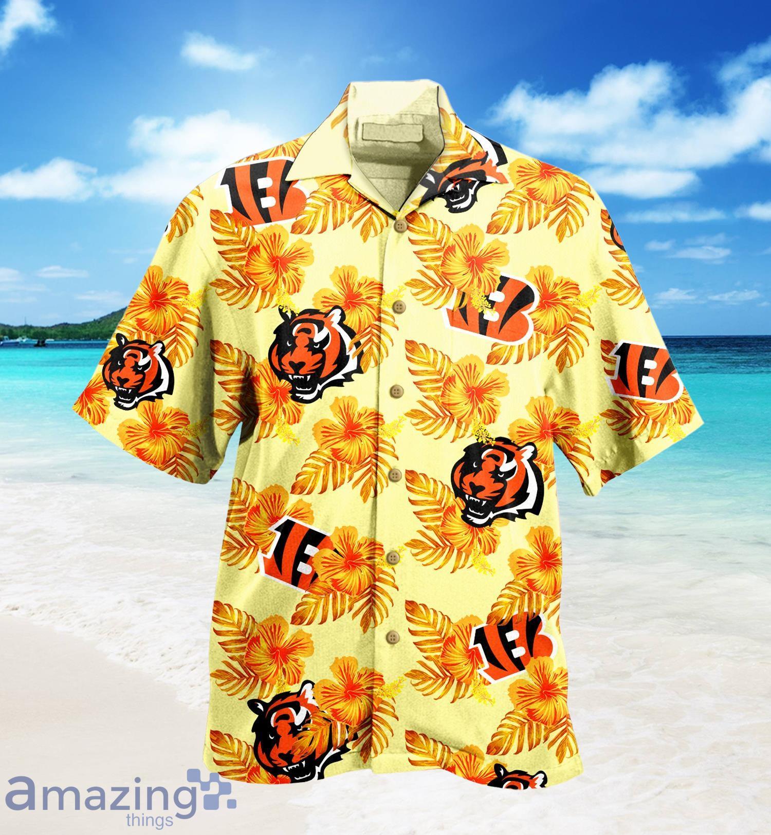NFL Cincinnati Bengals Habicus Yellow Hawaiian Shirt For Men And Women Product Photo 1 NFL Cincinnati Bengals Habicus Yellow Hawaiian Shirt For Men And Women Product Photo 1