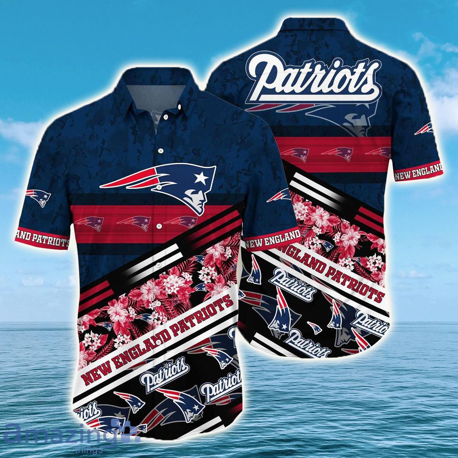NFL New England Patriots Hawaiian Shirt Flower Tropical - NFL New England Patriots Hawaiian Shirt Flower Tropical