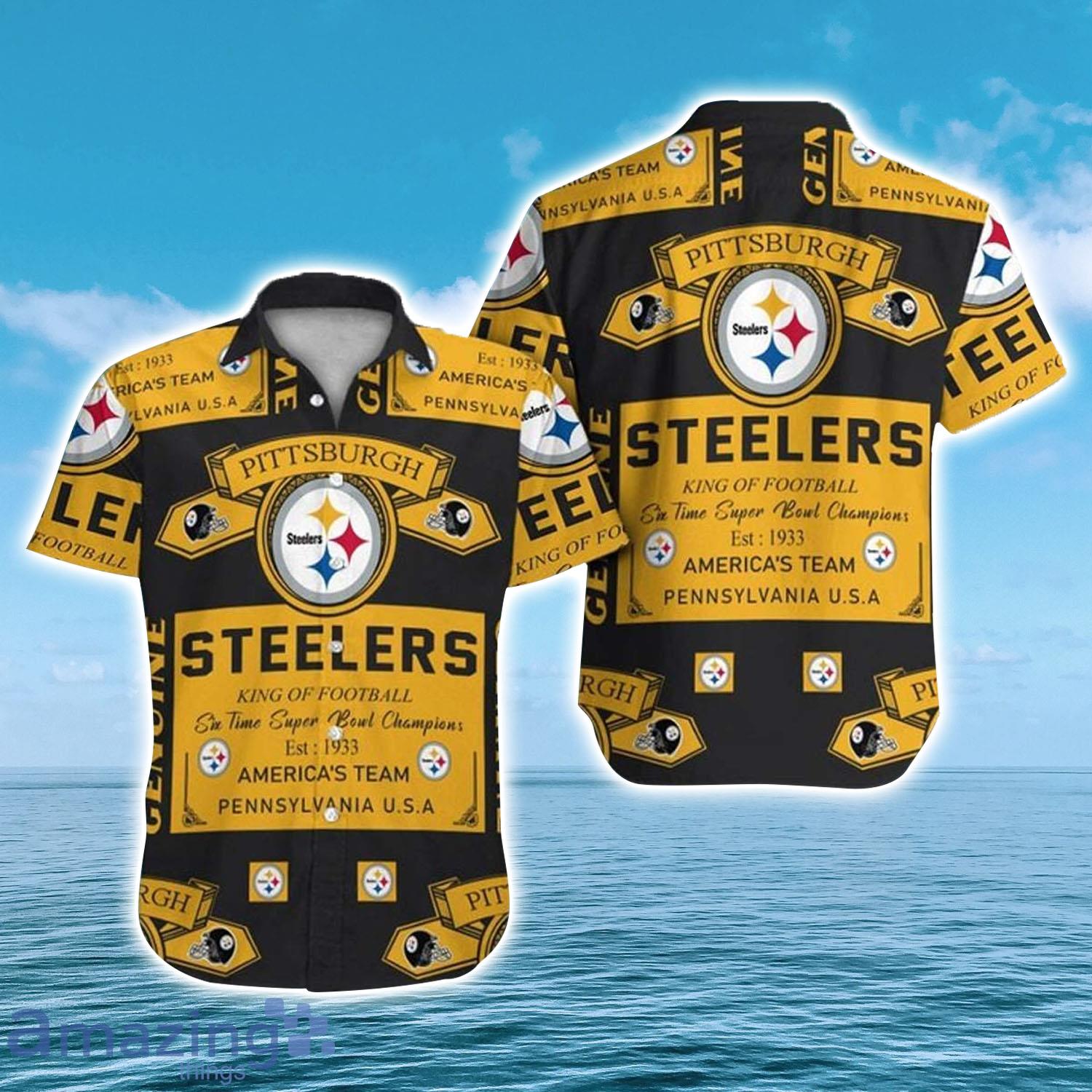 NFL Pittsburgh Steelers Logo King OF Football, Steelers Hawaiian Shirt - NFL Pittsburgh Steelers Logo King OF Football, Steelers Hawaiian Shirt