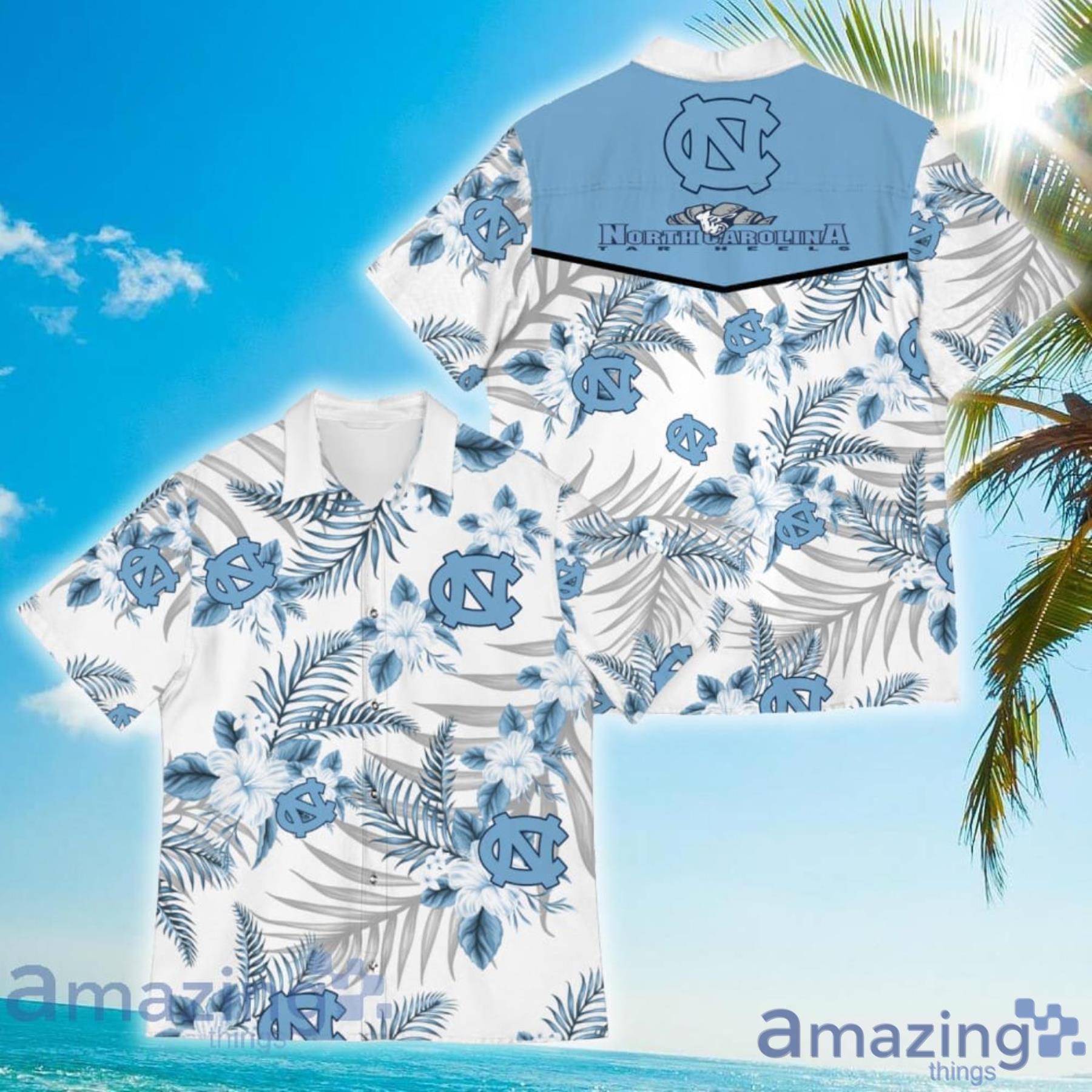 North Carolina Tar Heels Sports American Tropical Flower Patterns Hawaiian Shirt Product Photo 1