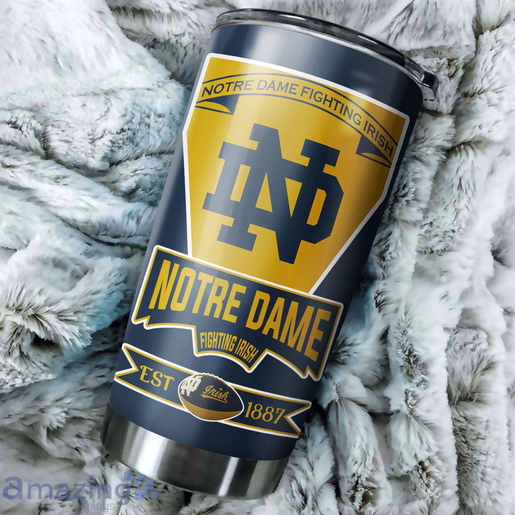 Top-selling item] custom name notre dame fighting irish football full  printing tumbler