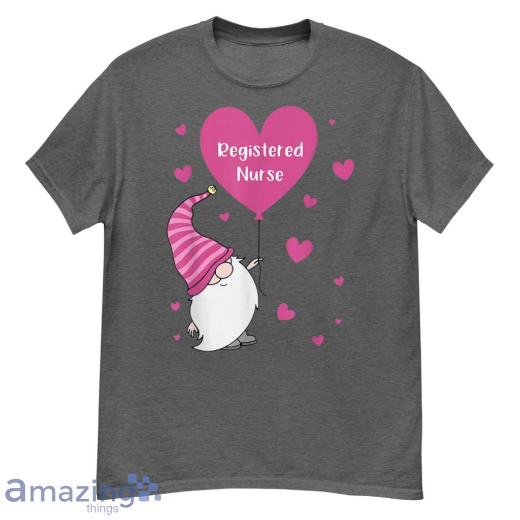 Nurse Valentine Gnome Nurse Heart Nursing Lover T-Shirt - G500 Men’s Classic T-Shirt-1